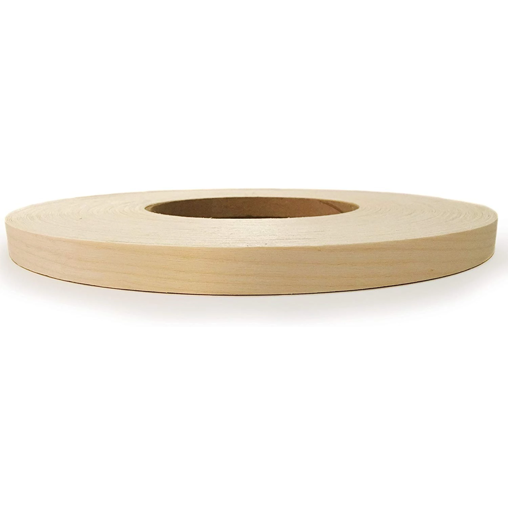 Wood Veneer Edge Banding, Preglued Flexible Wood Grain Tape with Hot Melt  for Cabinet Table DIY Furniture Restoration